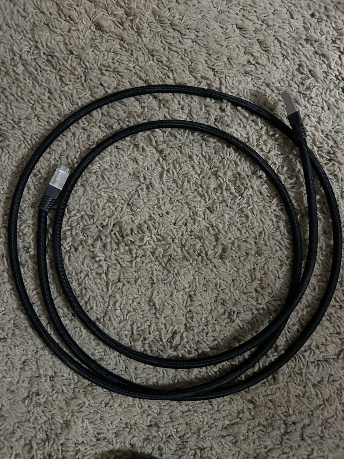 Ethernet Cable Cat 6. Cable Mod 6.6ft Black Mesh Sleeved Ethernet Cable