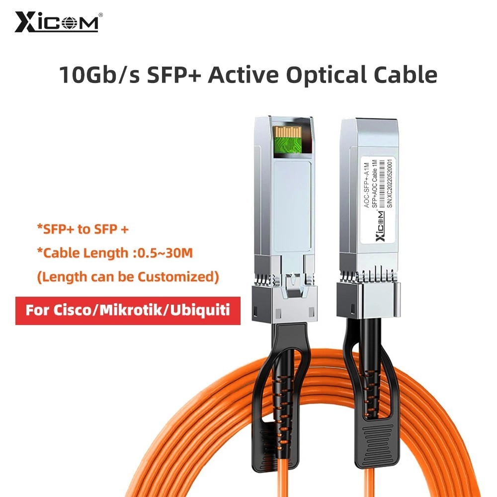 AOC Fiber Cable 10G SFP+ 3m 5m 10m 20m Active Optical SFP Cable OM2 10GBASE UK