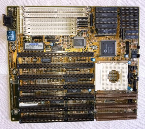TEAN TN1 94v-0 MB Main Circuit Board AMI 486DX ISO BIOS UMC ChipSet Untested VTG