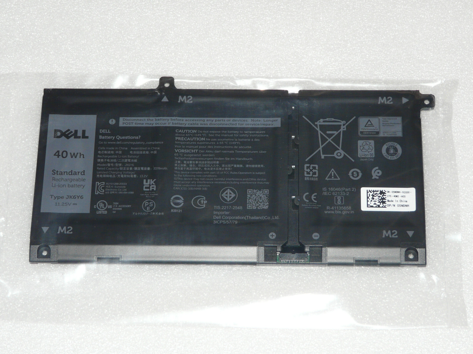 OEM DELL INSPIRON 14 5401 5402 5405 5408 5409 40WH 11.25V BATTERY JK6Y6 0JK6Y6