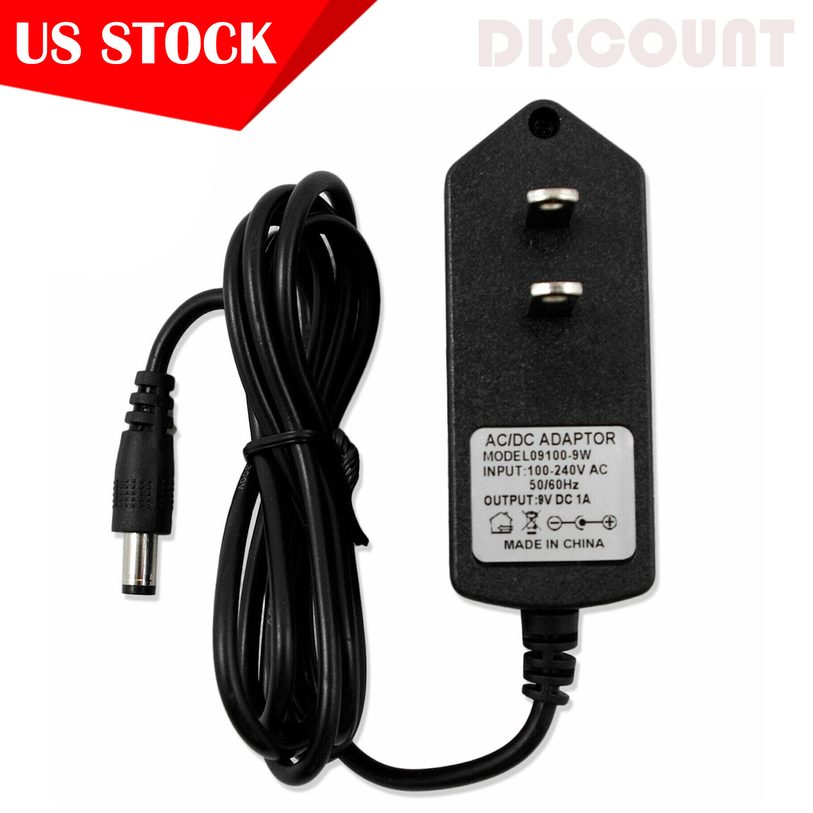 AC DC 9V 1A 1000mAh 100V-240V Converter Adapter Power Supply 5.5/2.5mm Plug US