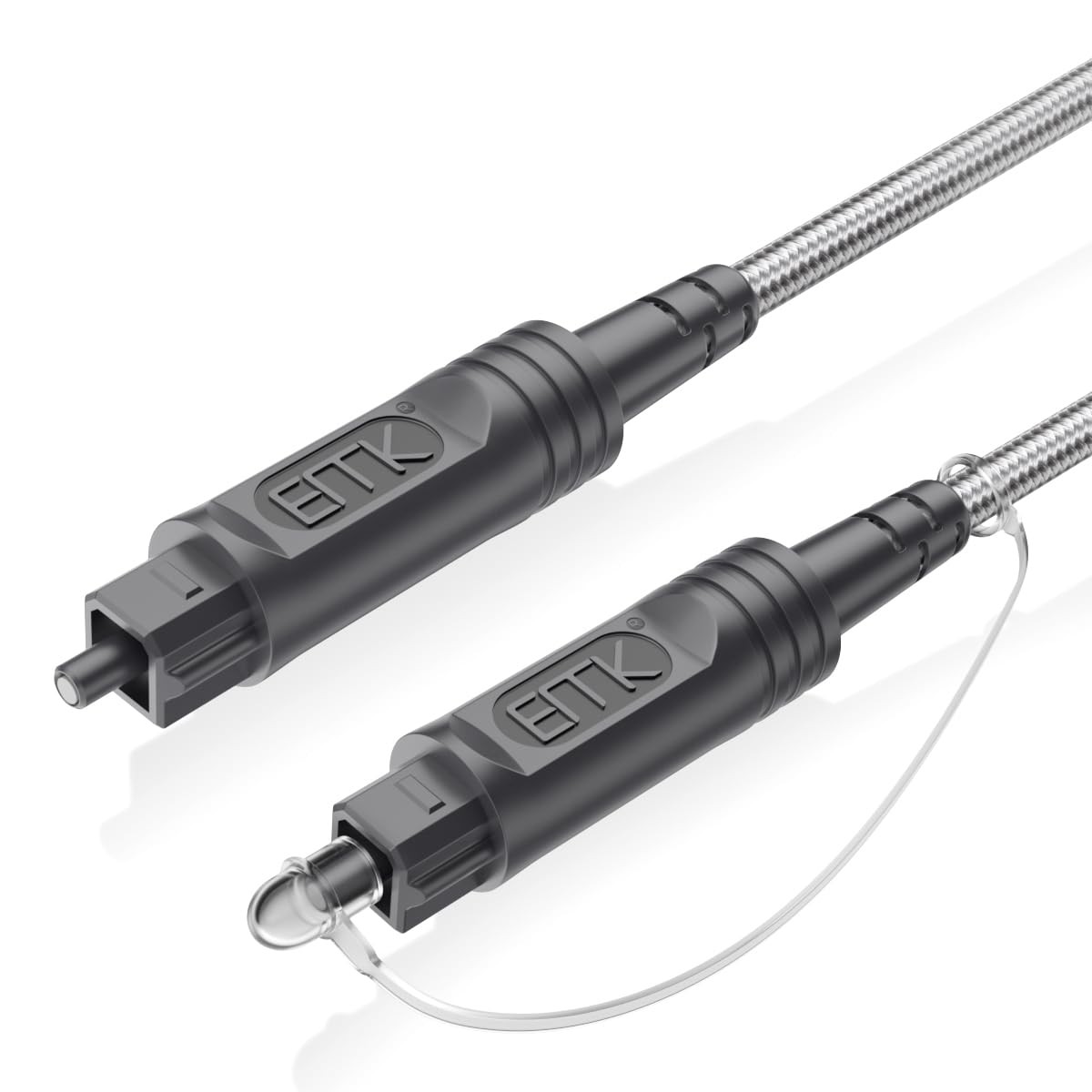 EMK 6.6Ft Digital Optical Audio Cable Toslink Cable - Fiber Optic Cord for Home