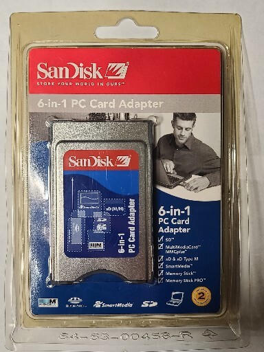 Sandisk 6-in-1 PC Card Adapter SDAD67A10 New In Package