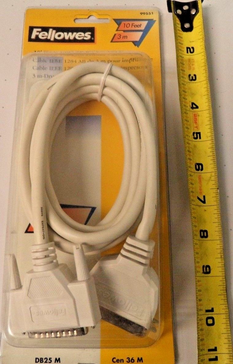 FELLOWES 10' IEEE 1284 AB PRINTER CABLE P/N 99551