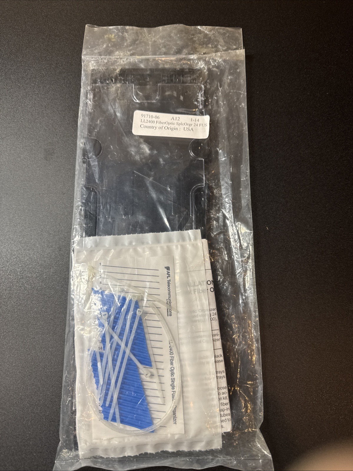 AFL LL-2400 Fiber Optic Splice Tray – 24 Splices  91710-06 New