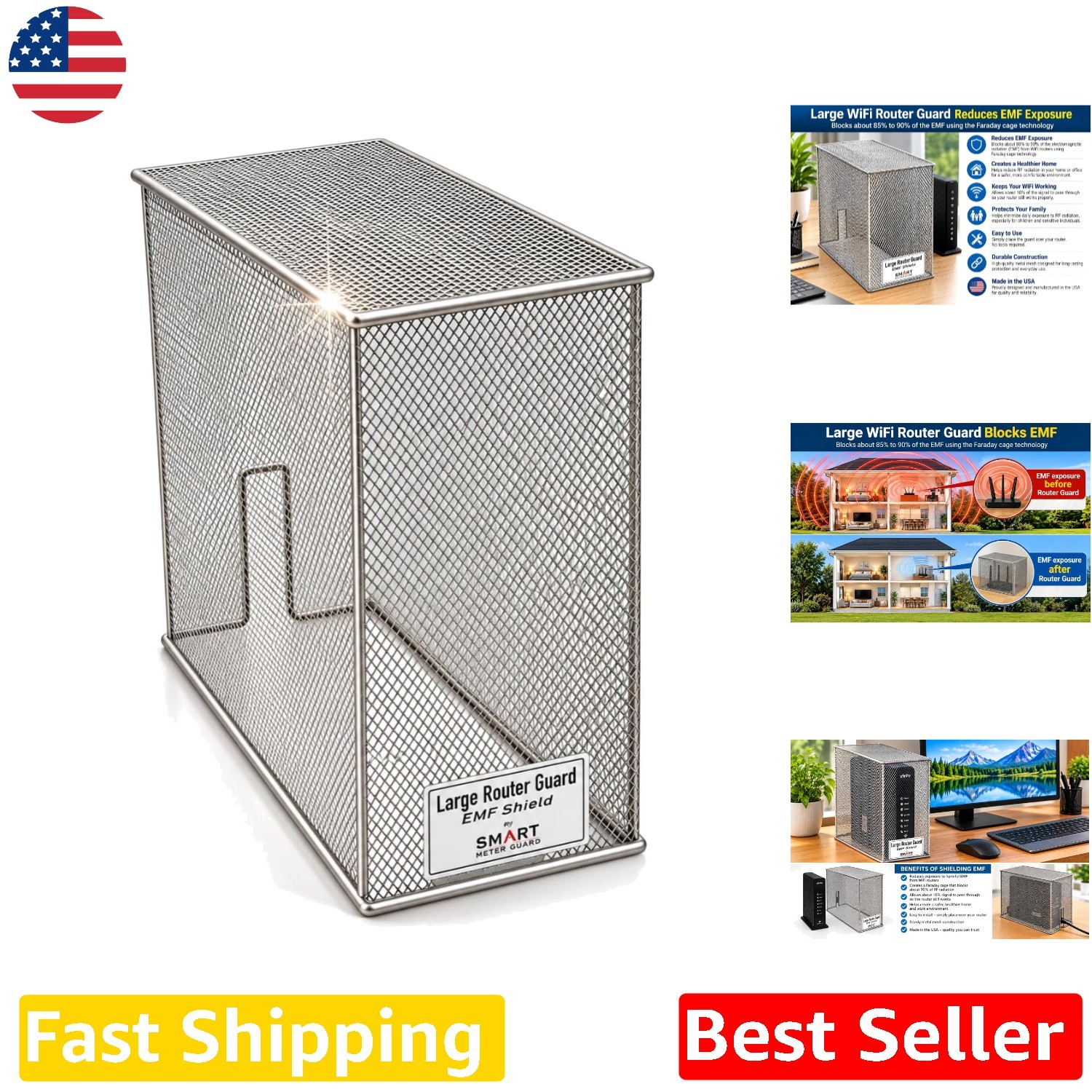 Large WiFi EMF Blocking Cover - US Made, Shields Router Radiation