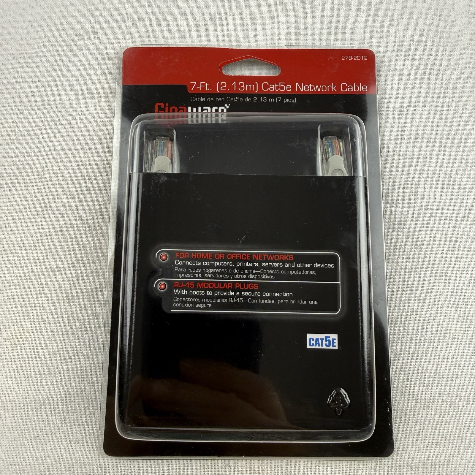 Gigaware 7-Ft Cat5e Network Cable Internet LAN Computer Router 278-2012  -10