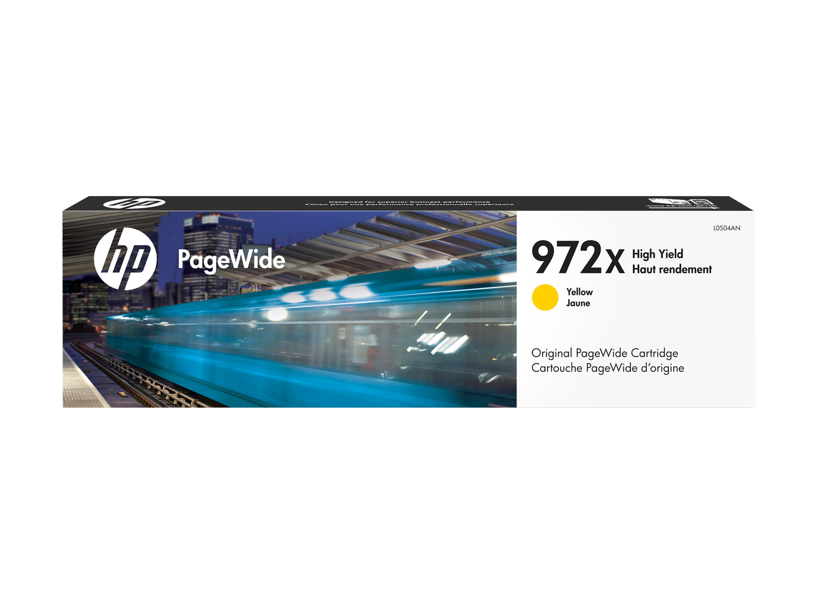 HP 972X High Yield Yellow Original PageWide Cartridge, ~7,000 pages, L0S04AN