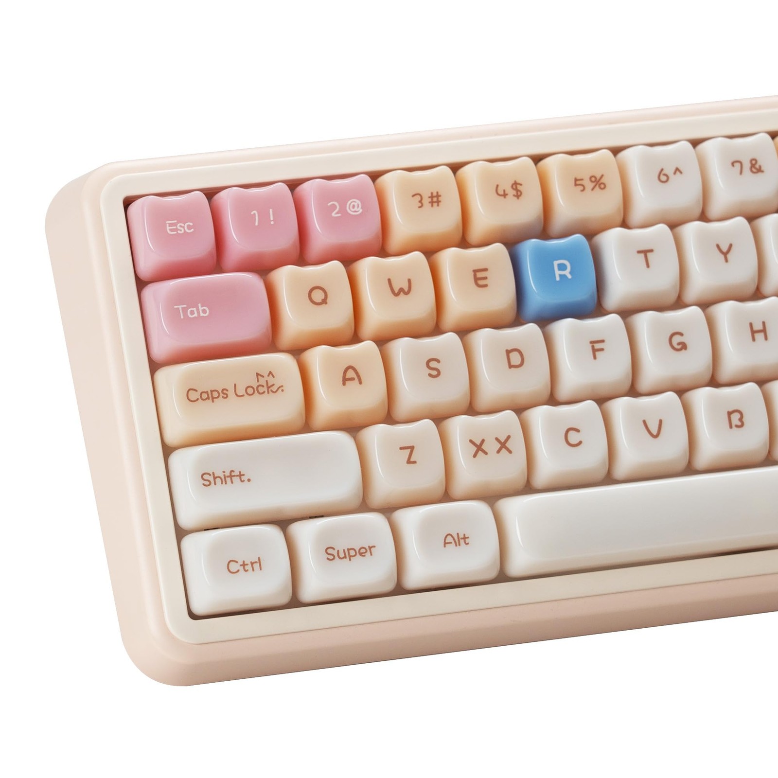 Jelly Jade Keycaps, Translucent Cute Ragdoll Cat Key caps, Mao Profile, Custo...