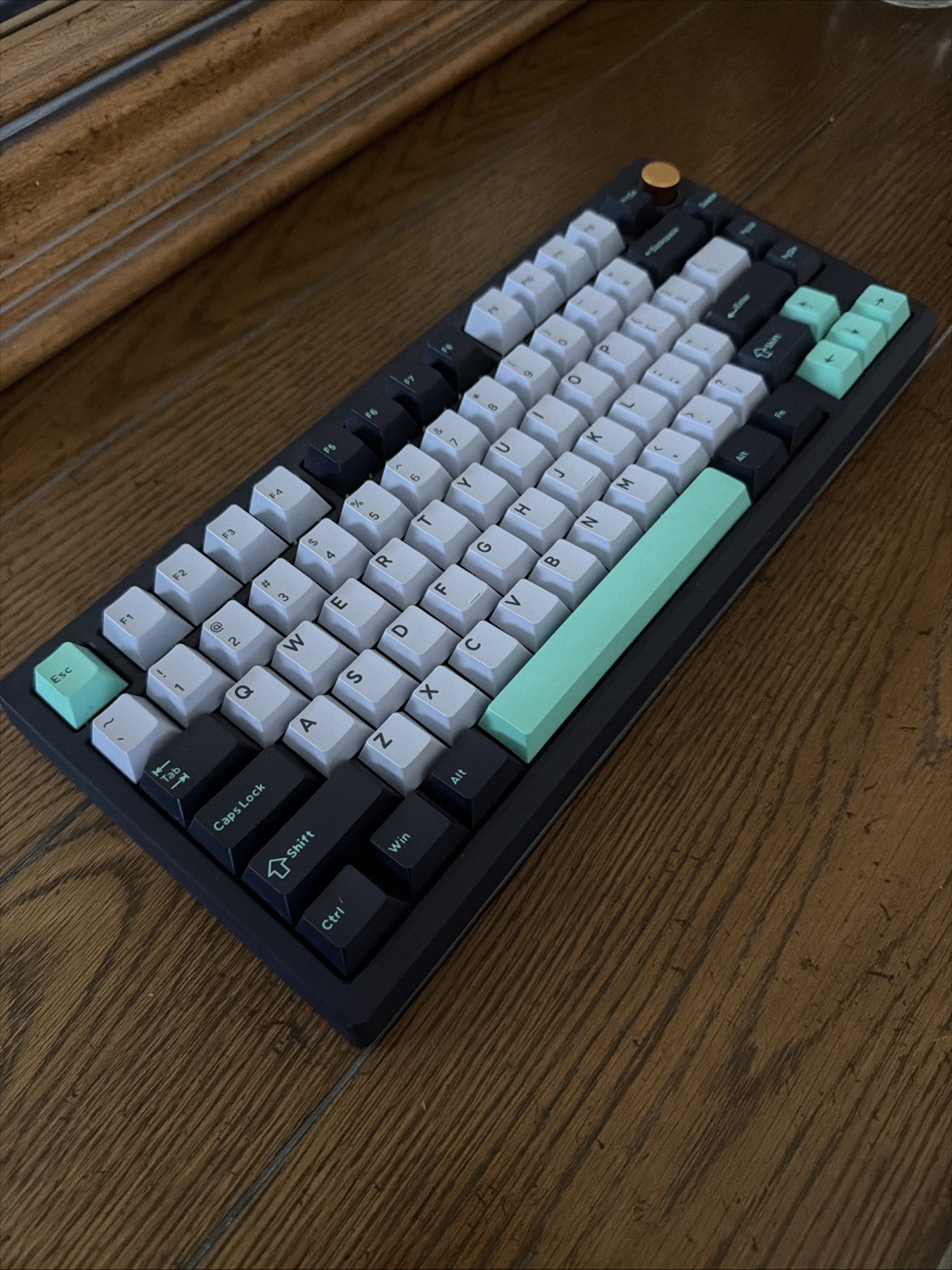 Custom Creamy Mechanical Keyboard- NAVY ZOOM75- Fully Custom Build With Extras