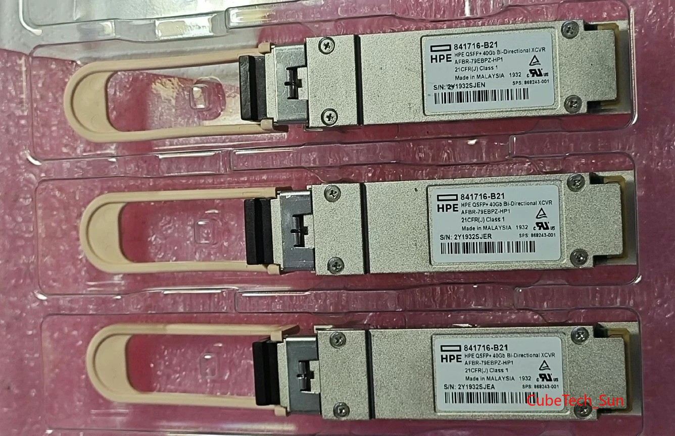 Original 1x 841716-B21 40Gb QSFP+ Bidirectional Transceiver 868243-001