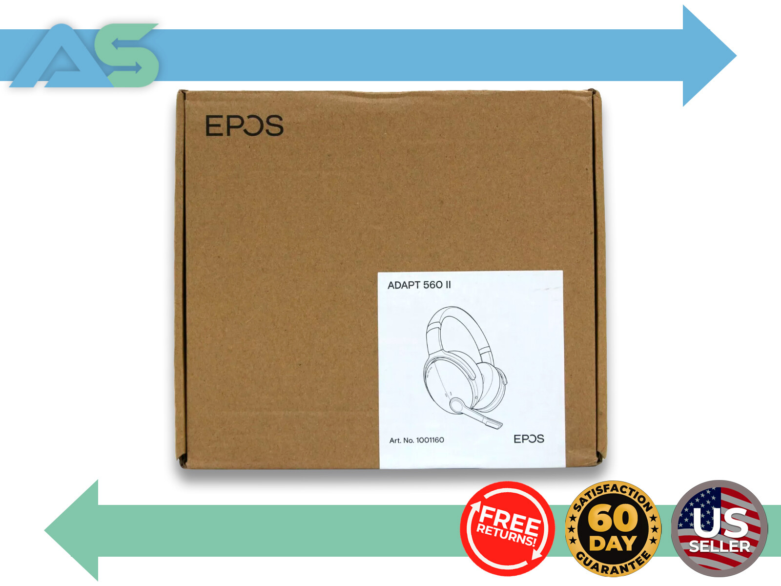 EPOS ADAPT 560 II Wireless Bluetooth Ear-Pad Headset Noise Cancelling - 1001160