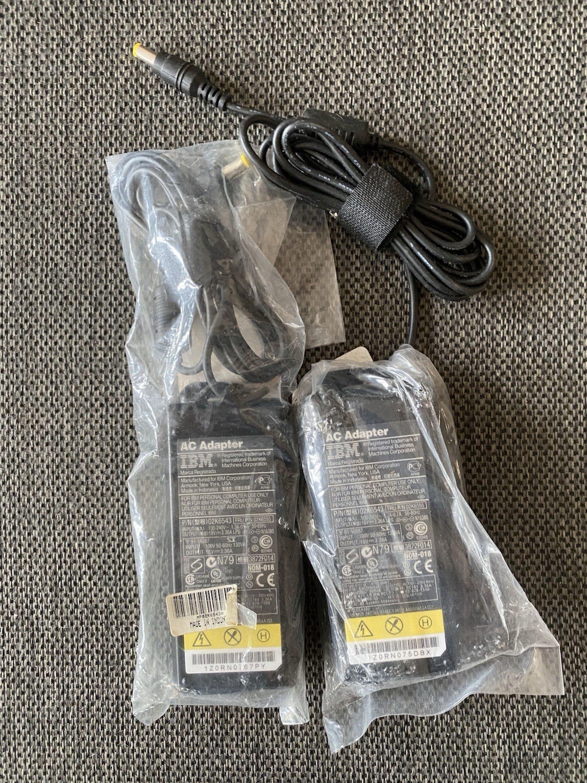 2X OEM IBM Laptop Charger AC Power Adapter P/N 02K6543 - 16V - 3.36A - N79