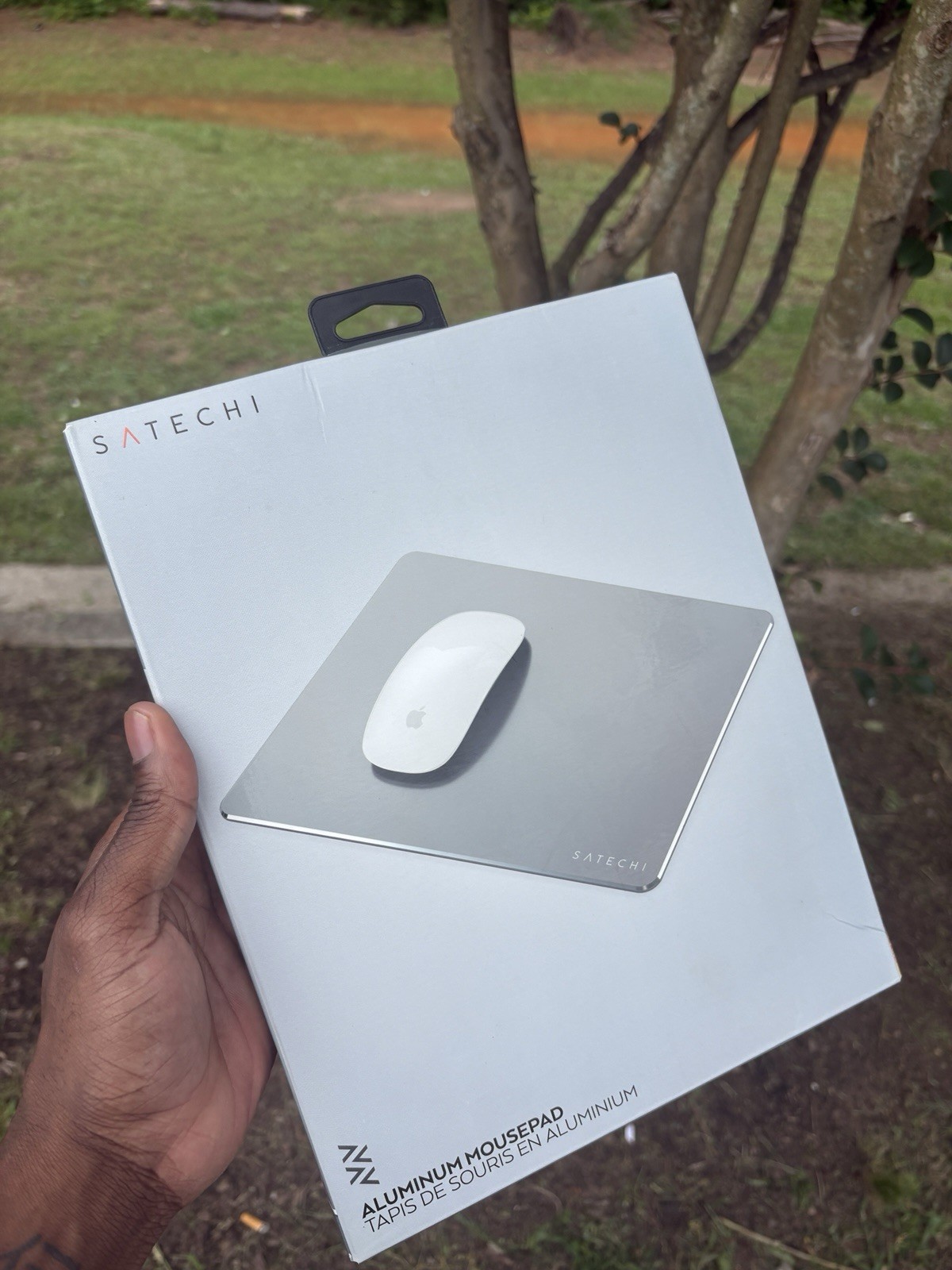 Satechi Aluminum Mouse Pad Silver Non-Slip Plain Design ST-ELMPN