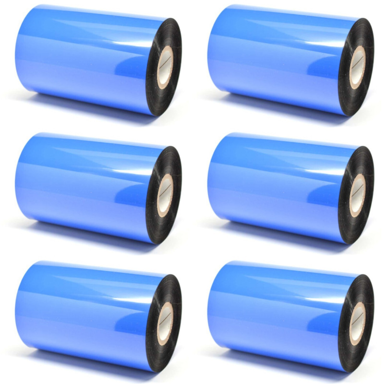 Premium Thermal Transfer Wax Ribbon 4 Inch Barcode, Shipping Warehouse 6 Pack