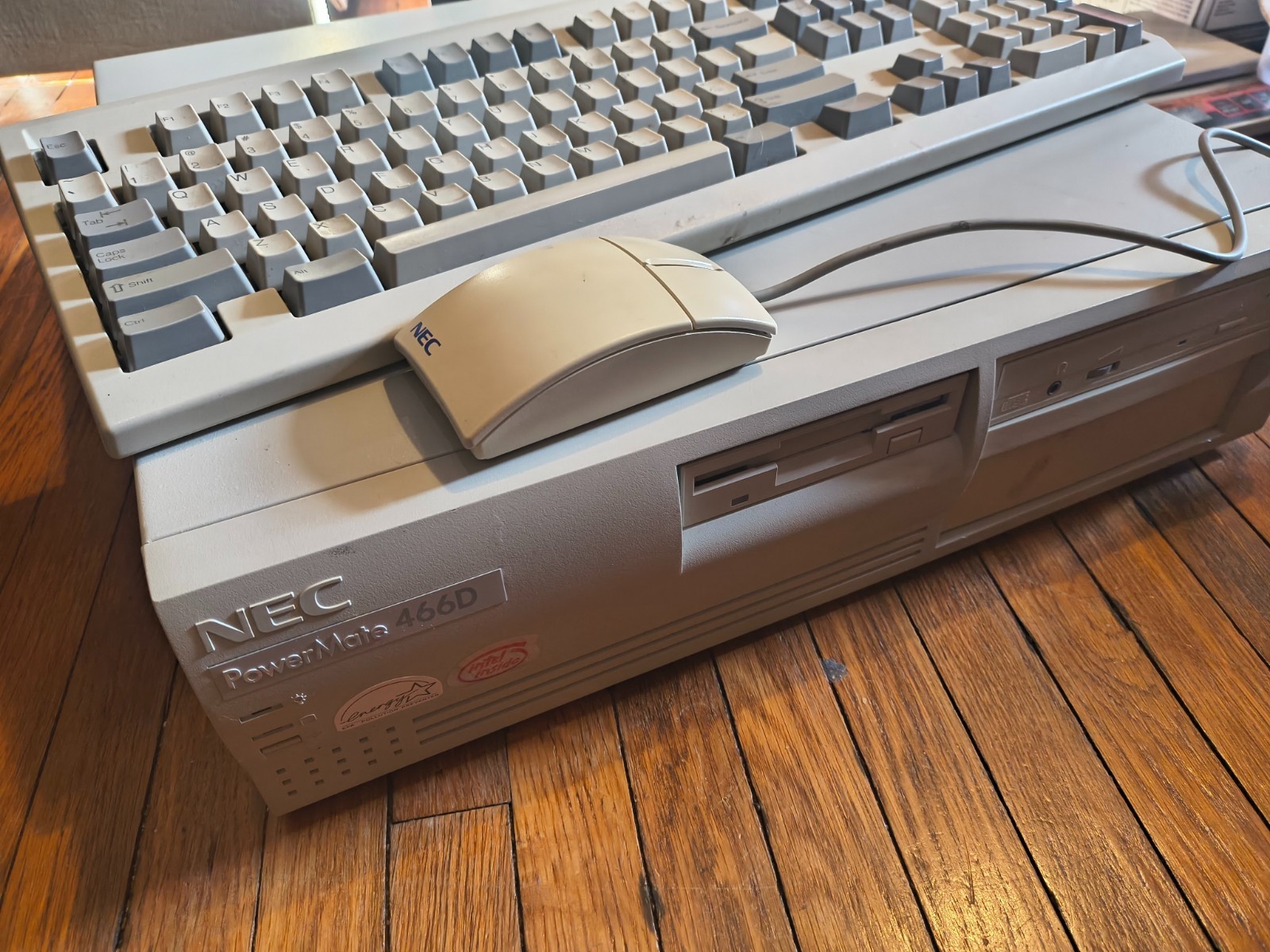 Tested NEC PowerMate 466D W/ SCSI Optical drive, Mouse, Keyboard, Restore Disks