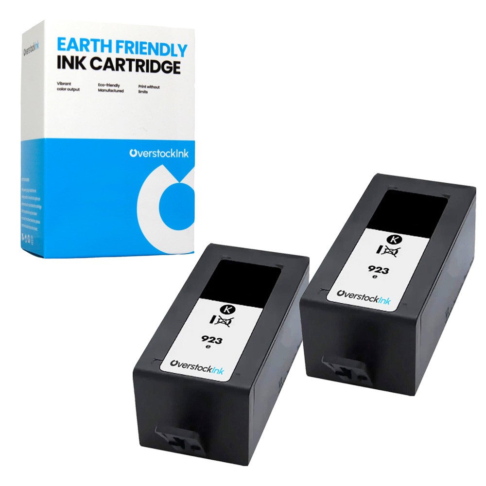 2Pack Compatible OSI Black 923e Ink Cartridges for HP OfficeJet Pro 8138e, 8139e