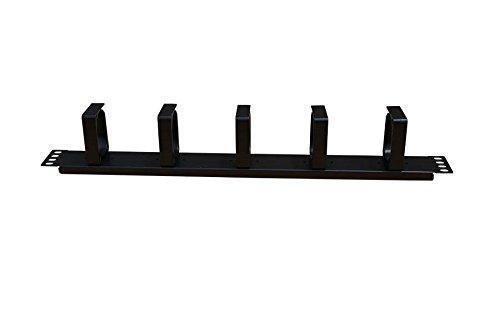 1U Horizontal Rack Mount Metal Cable Management With 5 D-Rings