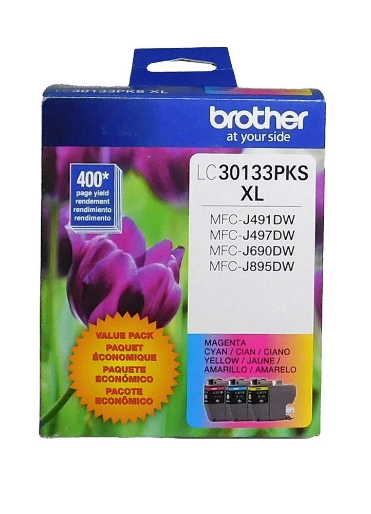 Genuine Brother LC-3013 XL Ink Cartridge Combo-for MFC-J491DW EXP 05/2027