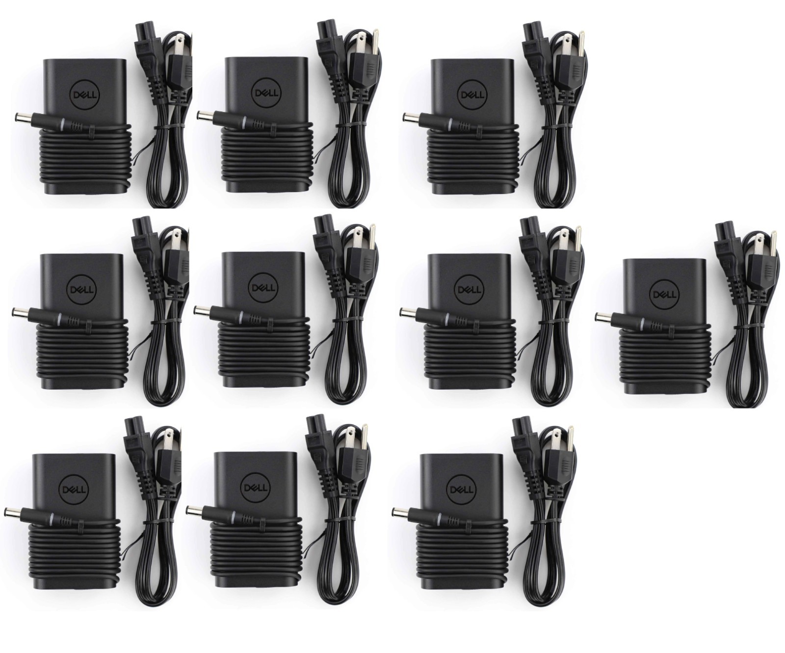 10Pcs Genuine Dell 65W 19.5V 3.34A AC Adapter Laptop Battery Charger 7.4mm tip