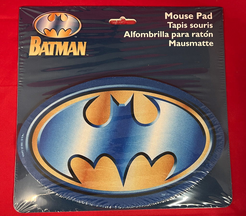 Vintage 1996 Batman DC Comics Mouse Pad Computer Fellowes Warner Bros Store
