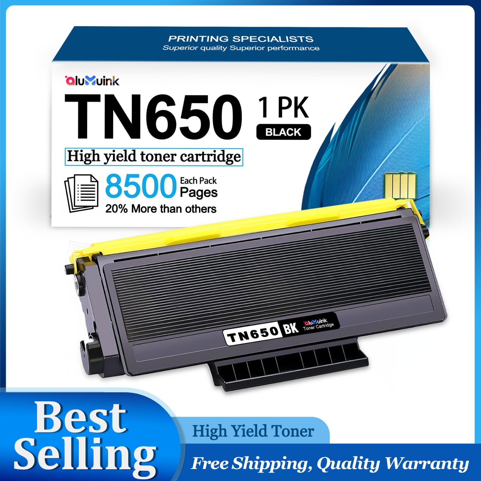 TN650 High Yield Toner Cartridge Compatible with Brother HL-5240 MFC-8480DN 1PK