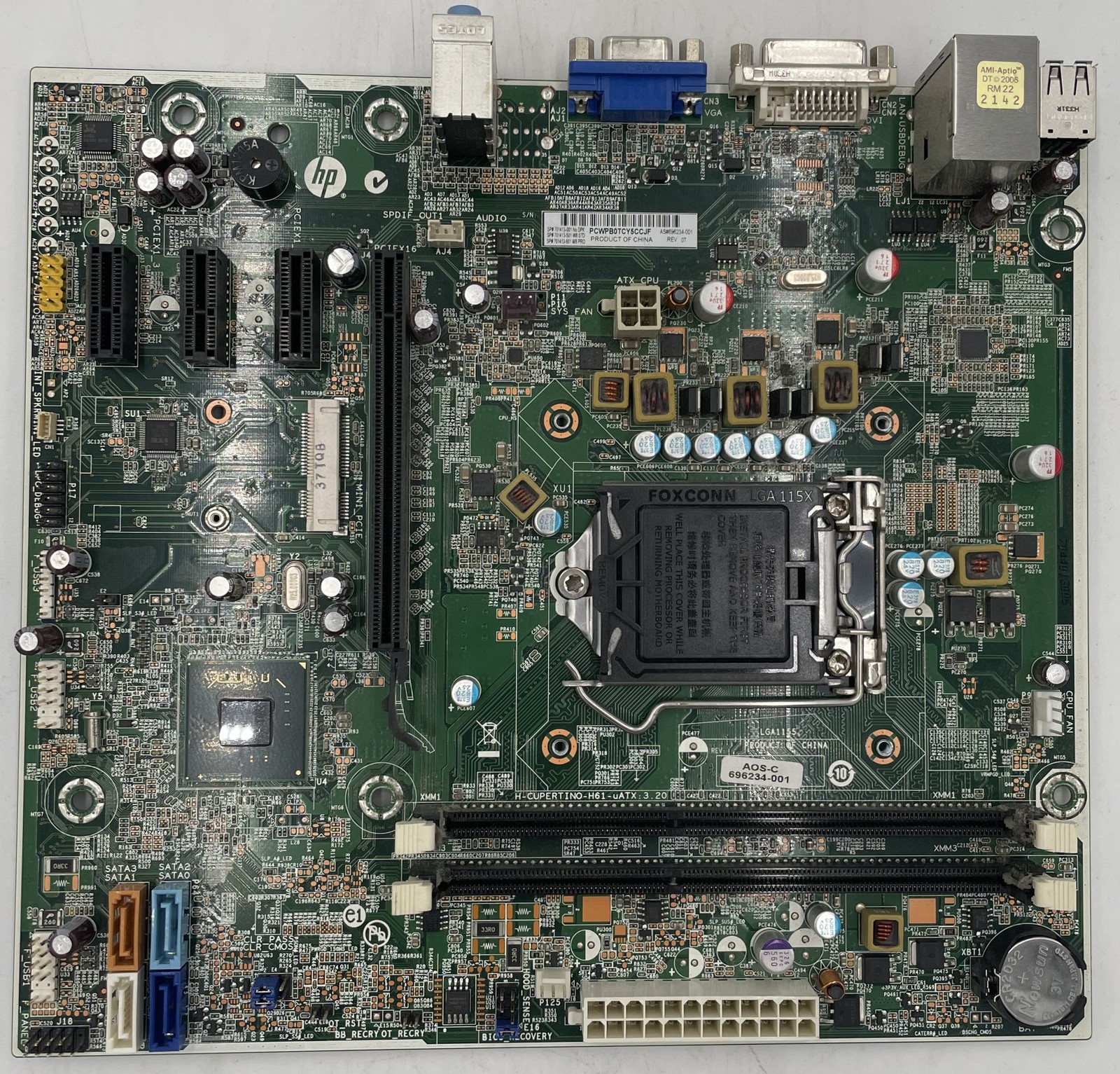 HP Pro 3500 Microtower PC H-Cupertino-H61-uATX Motherboard- 701413-001