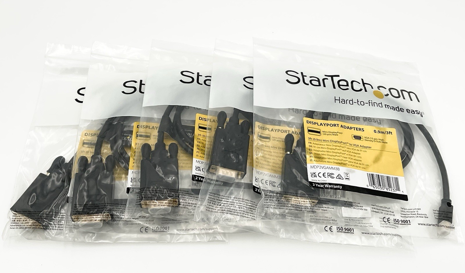 5x-StarTech 3 ft Mini DisplayPort to VGA Adapter Converter Cable mini-DP to VGA