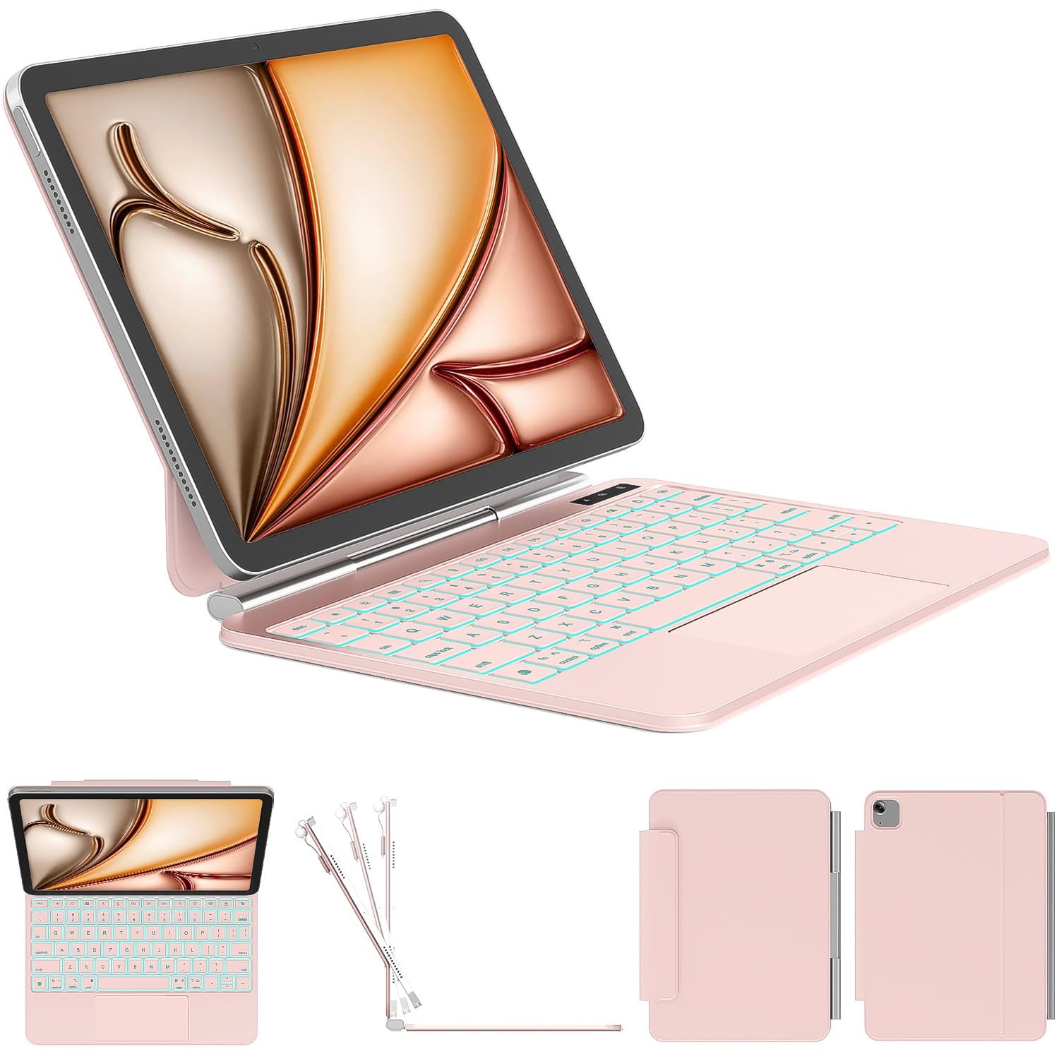 ZYNTHRALIX Keyboard Case for iPad Air 11-inch 2026 (M4/M3/M2) & iPad Pro 11 i...