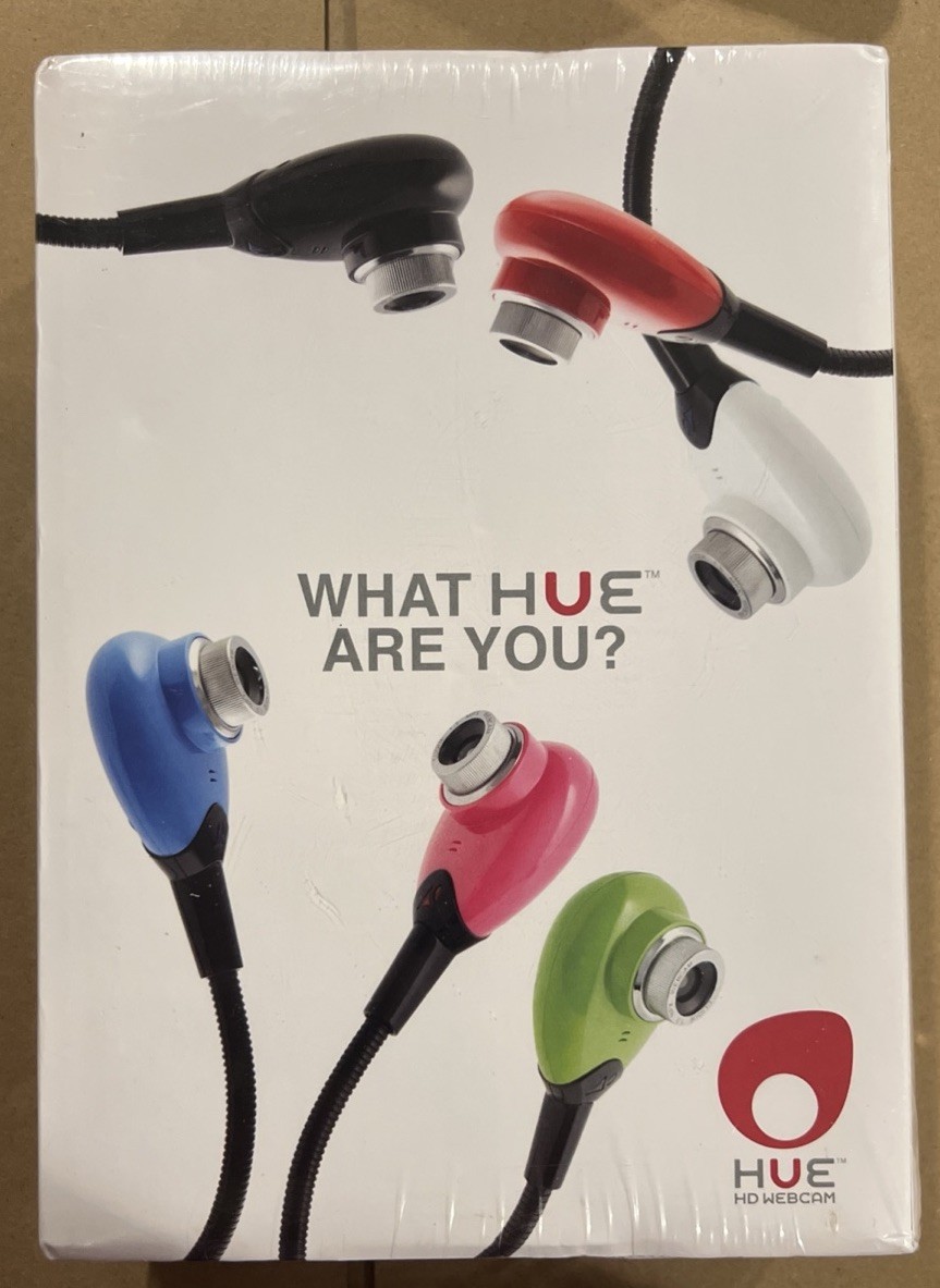 NEW CLIQUE HUE HD RED FCC WEBCAM CAMERA VIDEO 6 FOOT CABLE