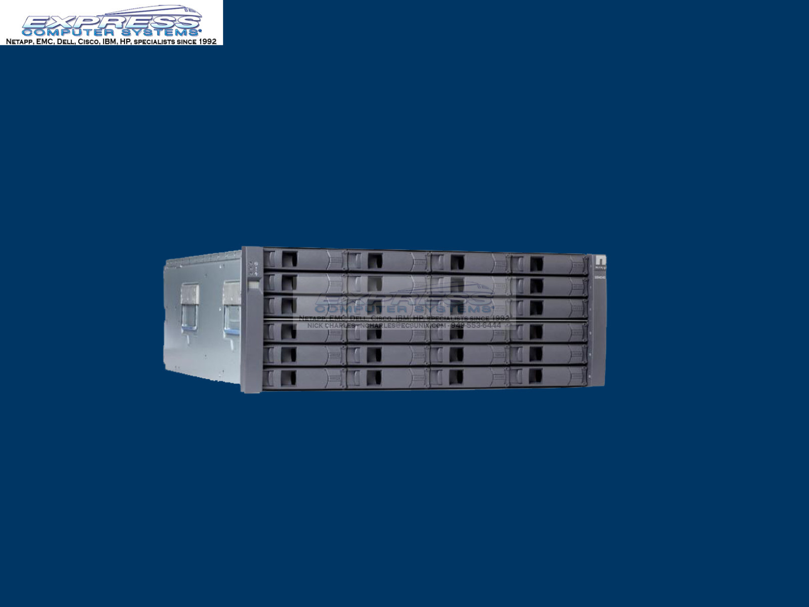 Netapp DS4246 18x 3TB 7.2K SATA X308A + 6x 100GB SSD X441A DS4246-54TB-24M-QS-R6