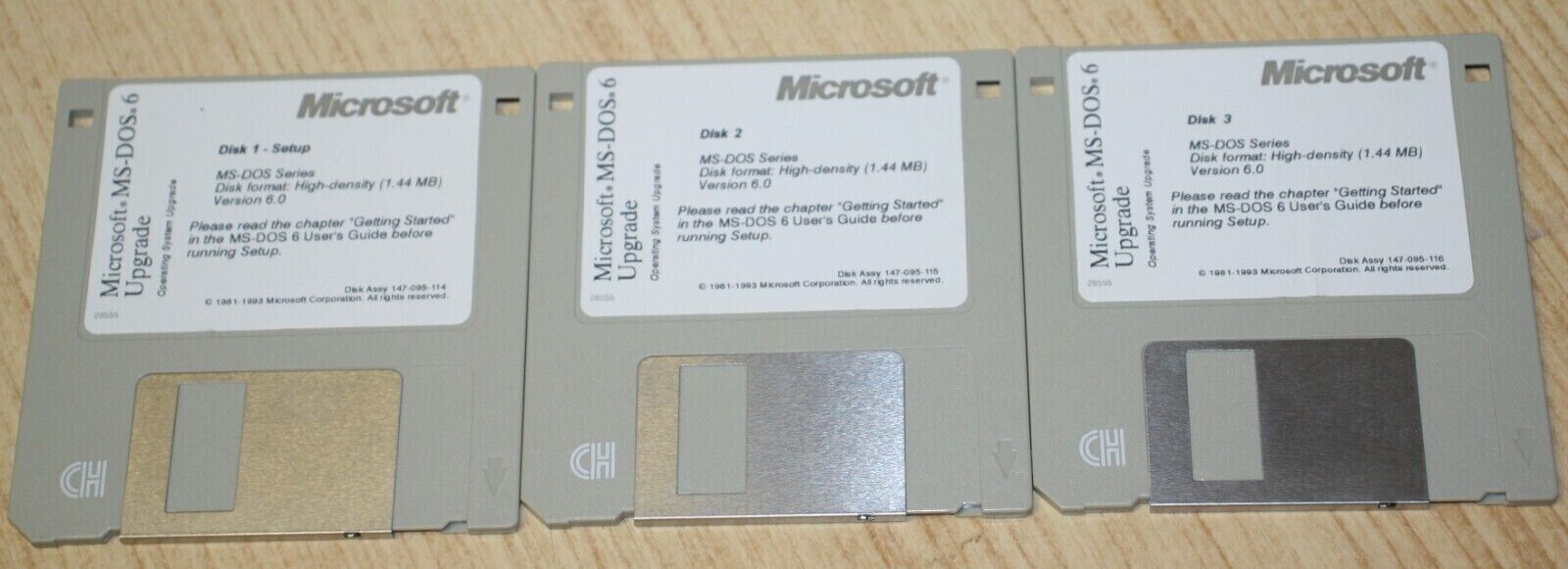 Genuine Microsoft MS-DOS 6.0 Upgrade - 3x 3.5