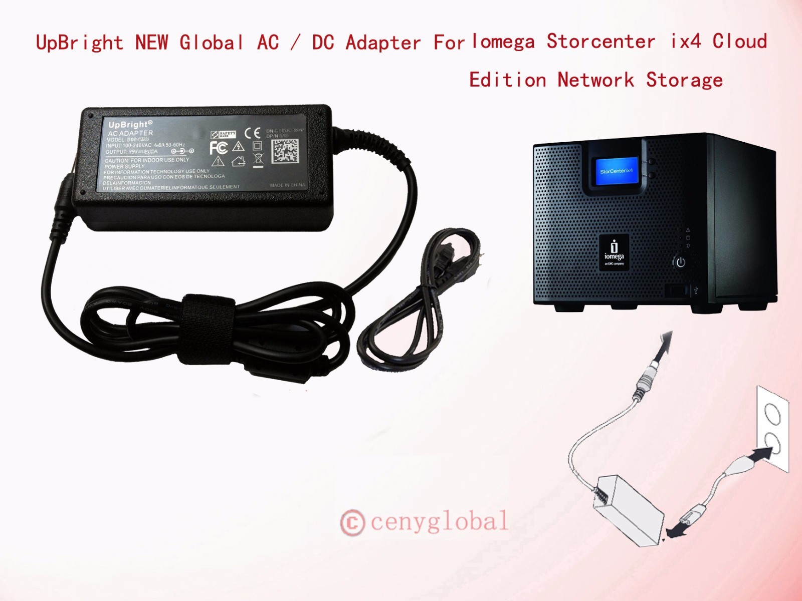 19V 4.74A AC Adapter For Iomega StorCenter Ix4-200d 31848000 NAS Power Charger
