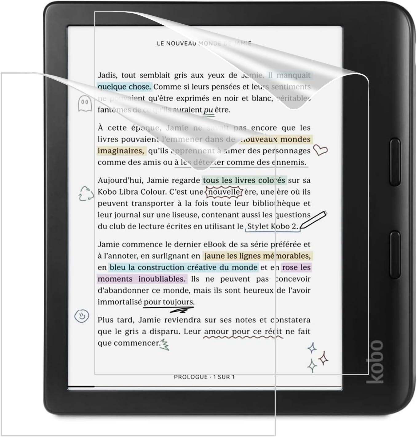 MoKo 2-Pack Matte Screen Protector Fits Kobo Libra Colour 7 Inches 2024/Kobo Lib