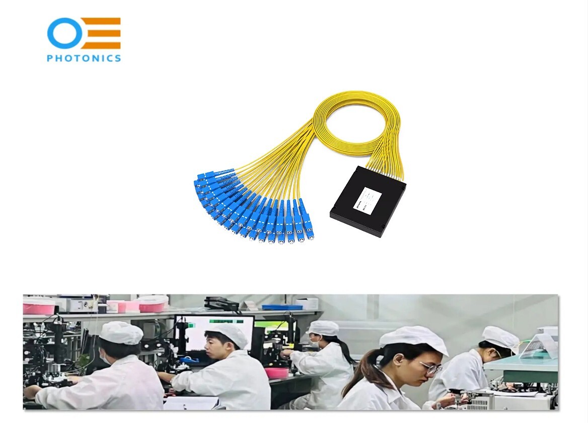 1x32 1250-1650nm Single-Mode SM FTTH Optical Fiber PLC Splitter SC/UPC