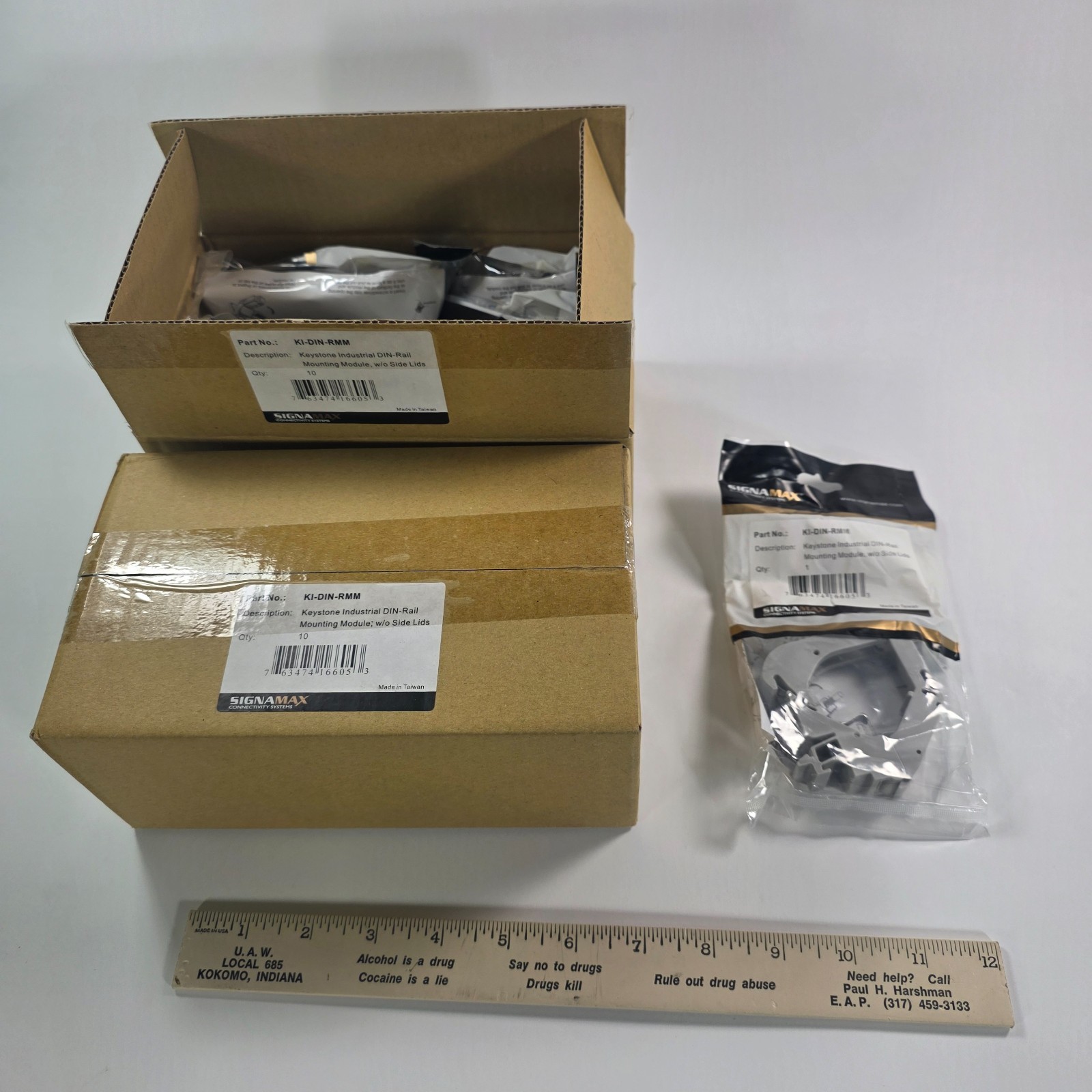 Signamax KI-DIN-RMM Keystone Industrial DIN Rail Mounting Module Lot of 10 New
