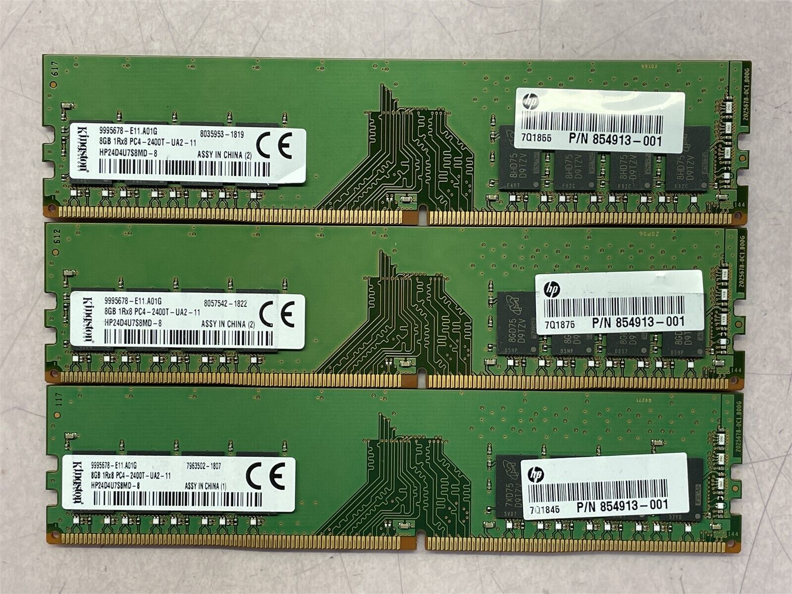 KINGSTON 24GB(3x8GB) 1Rx8 PC4-2400T DDR4 DESKTOP MEMORY