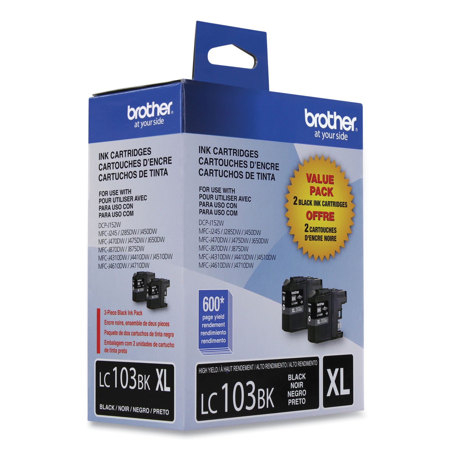 Brother LC1032PKS Innobella High-Yield Ink, Black, 2/PK