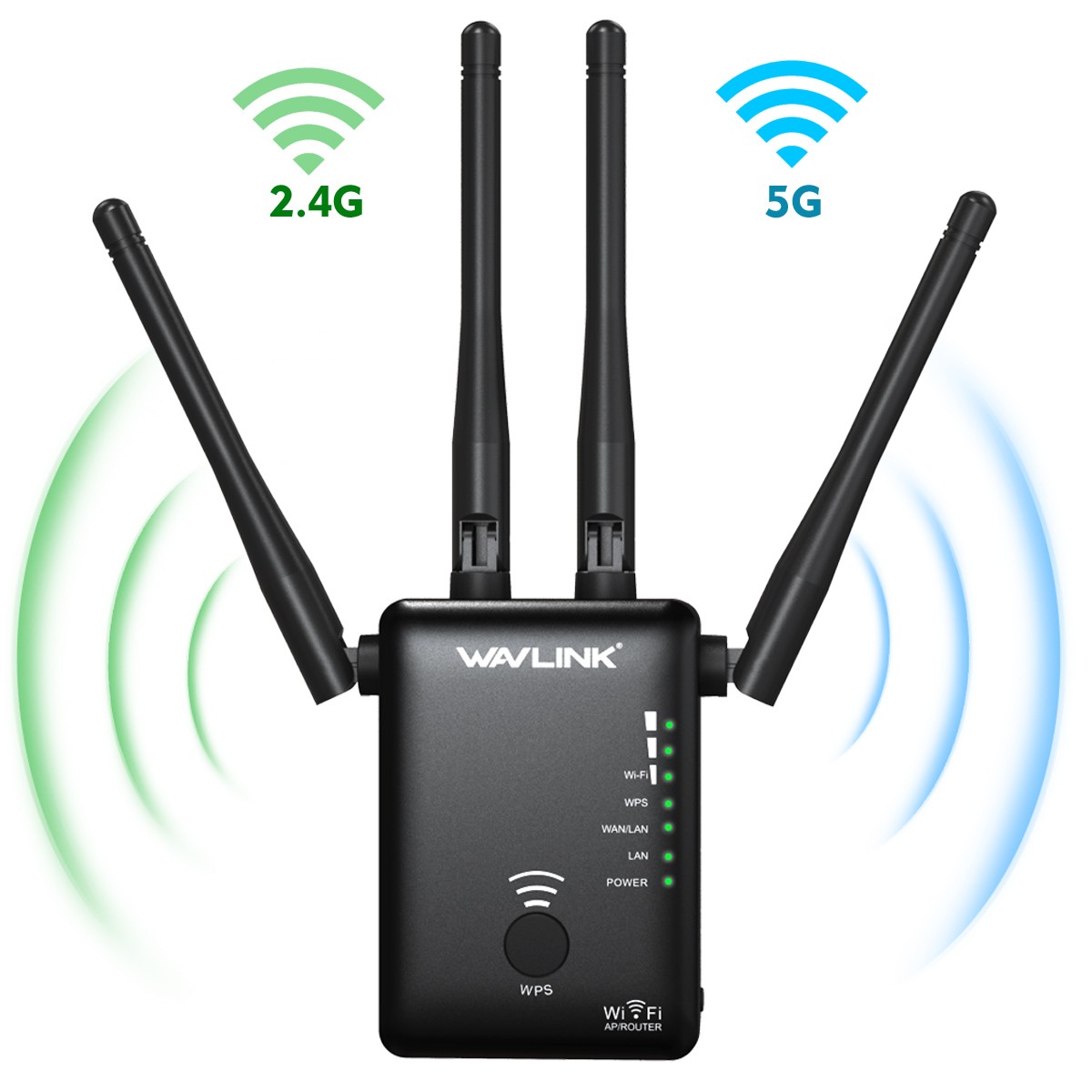 Wavlink AC1200 Router Wifi Wireless Repeater Dual Band Home Network Wall Plug
