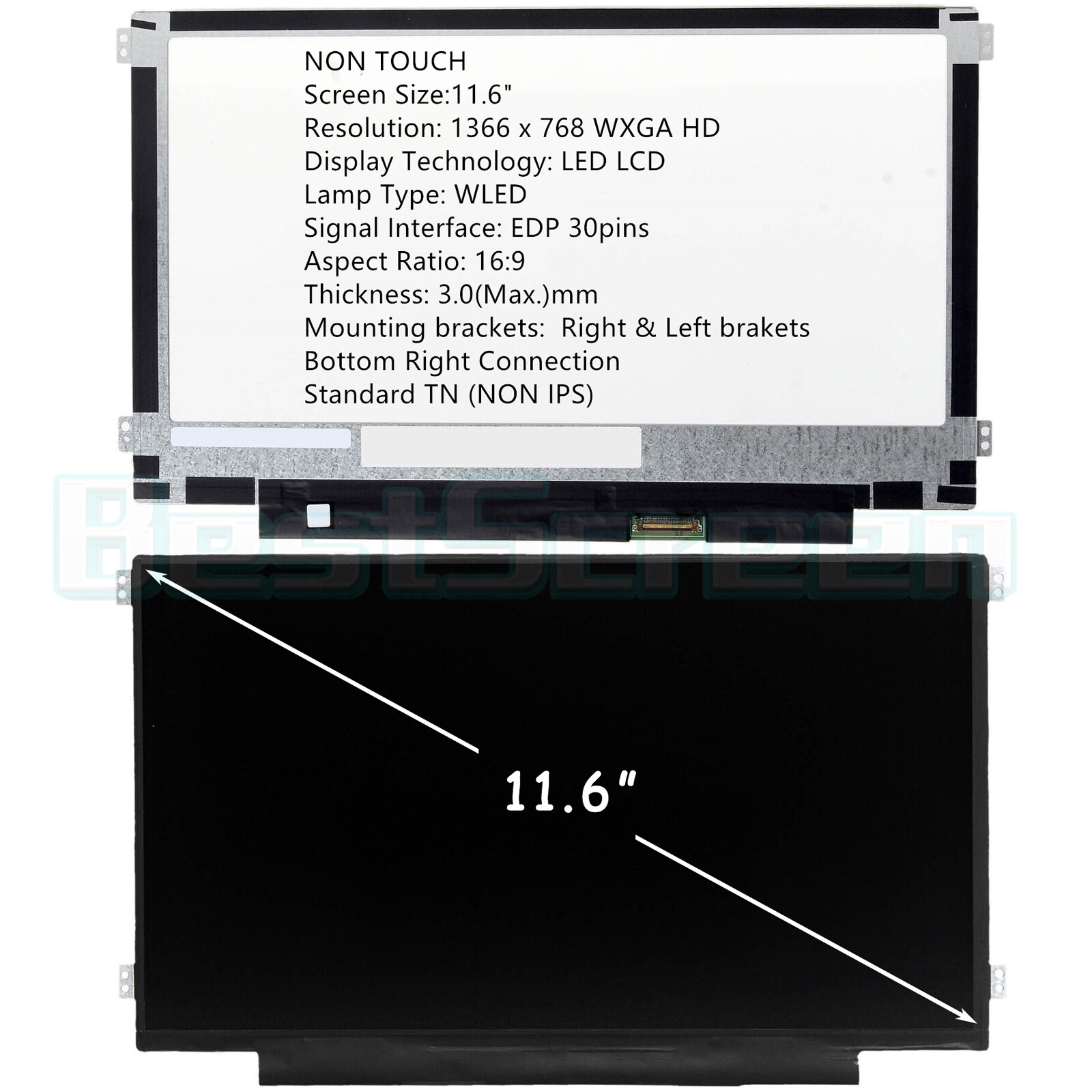 Screen Replacement for Samsung Chromebook XE501C13-S02US HD 1366x768 11.6'' LCD