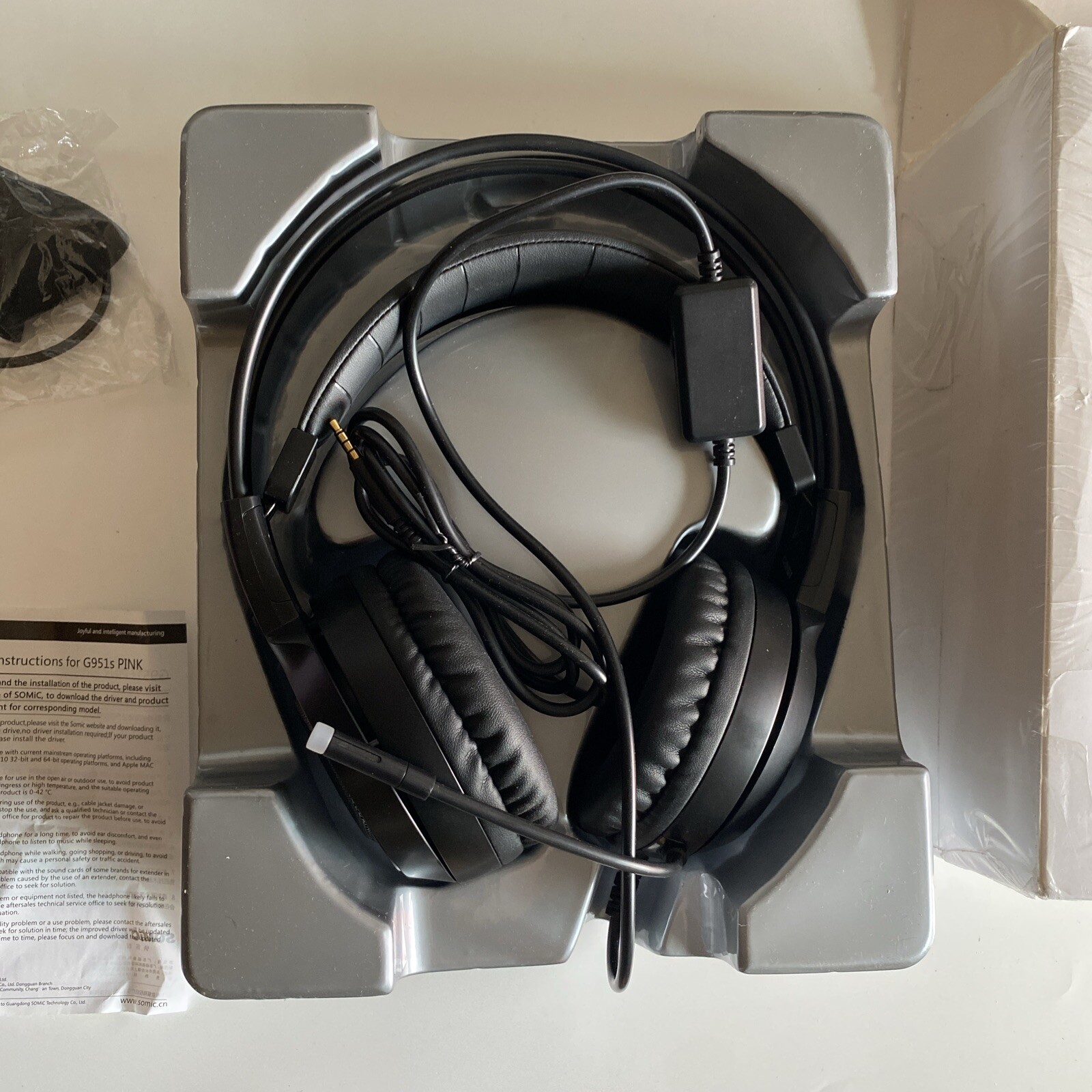 SOMIC Stereo Gaming Headset with Mic PS4, PS5, Xbox One, PC, Mobile, Black G951s