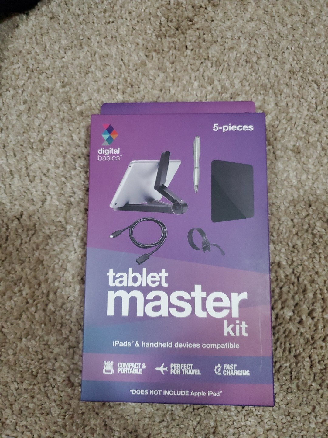 Digital Basics 5pc Tablet Master Kit iPads & Handheld Devices Compatible Black