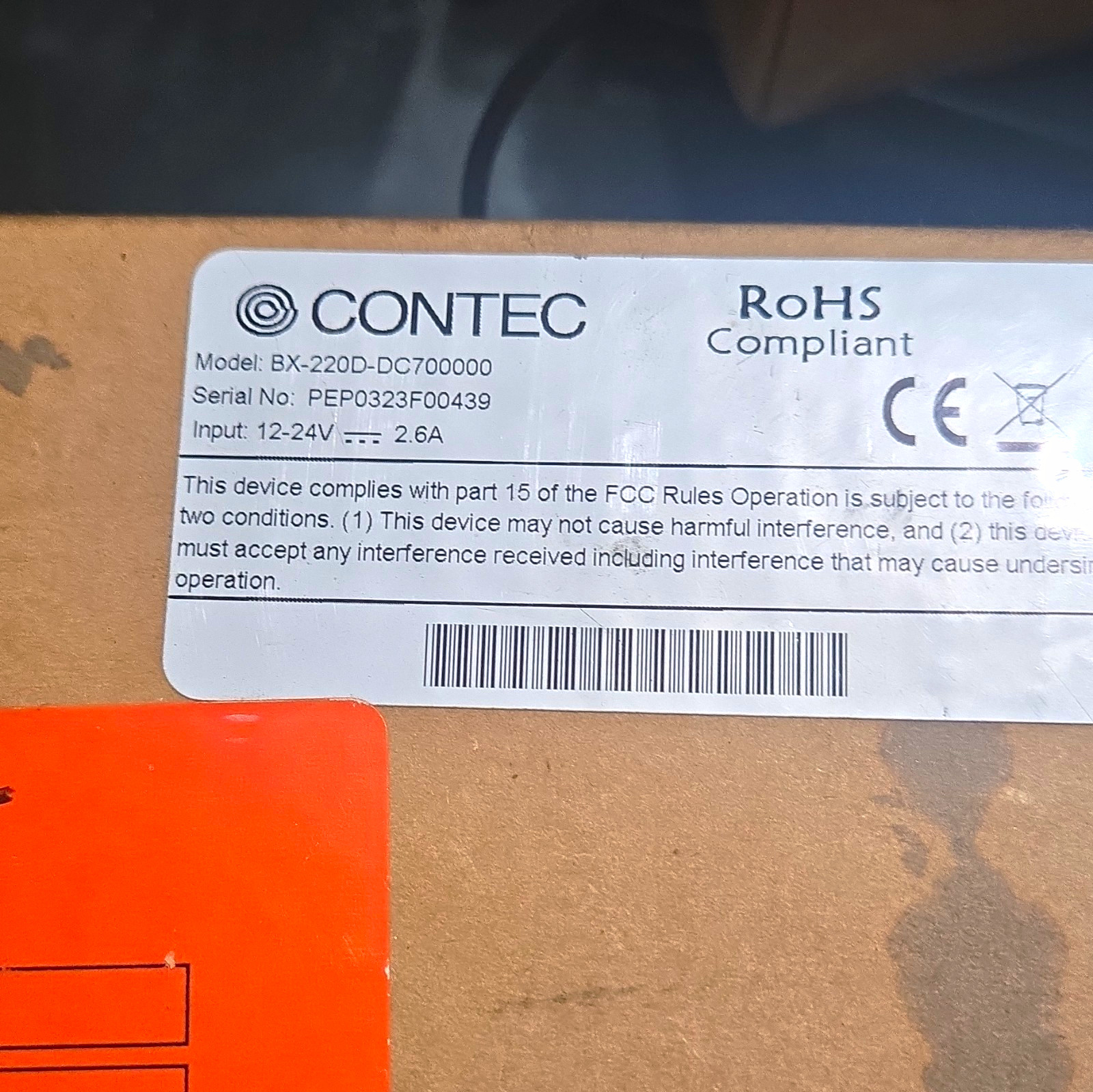 CONTEC BX-220D-DC700000 Industrial Automation Equipment Device