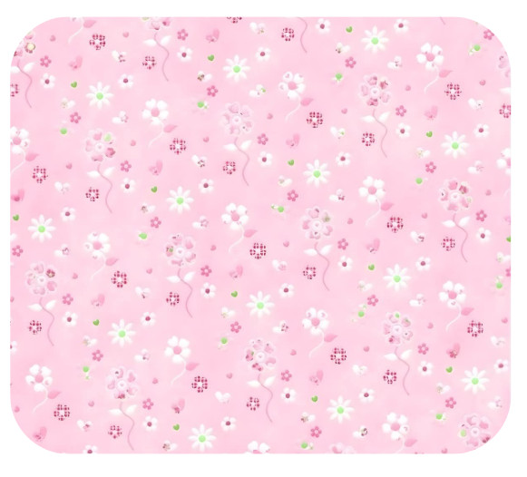 PINK FLORAL FLOWERS OPTION 1 THEMED MOUSEPAD MOUSE PAD THICK 9" X 7"