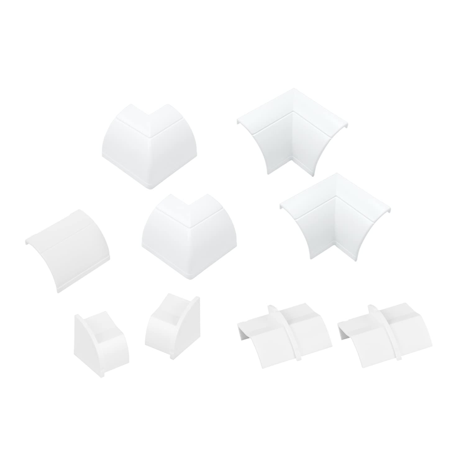 D Line Quarter Round Cord Management Cover 9 Piece Multipack White