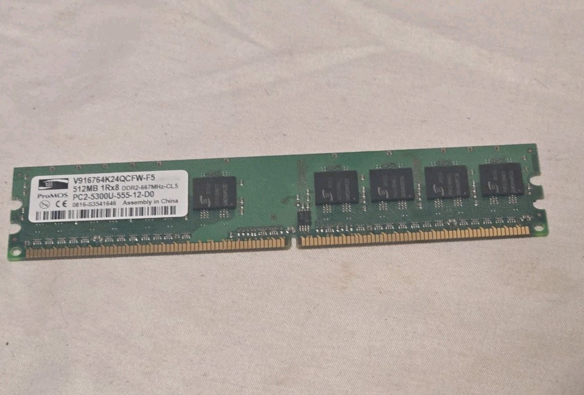 ProMOS V916764K24QCFW-F5 PC2-5300U-555-12-D0 512MB Memory RAM Dell XPS 420