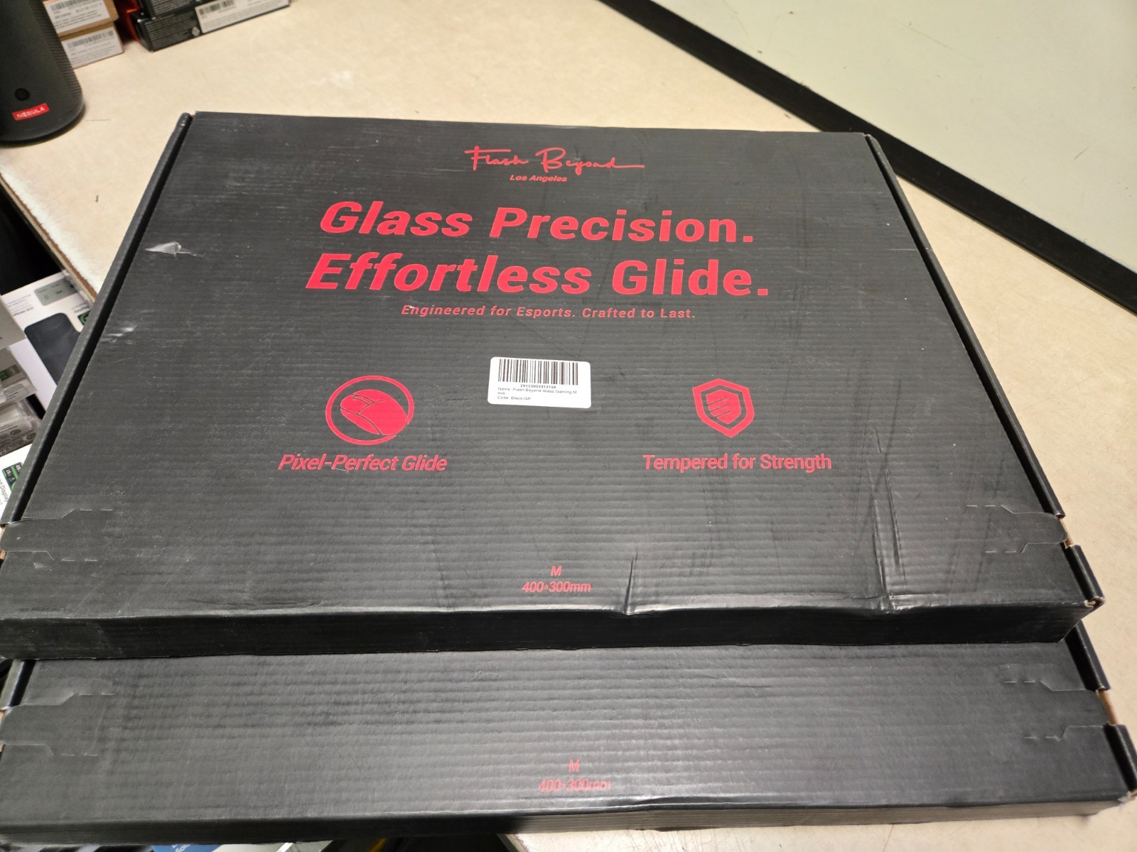 LOT OF 2 SEALED Flash Beyond Glass Gaming Mouse Pad - Ultra-Smooth 15.7” x 11.8”