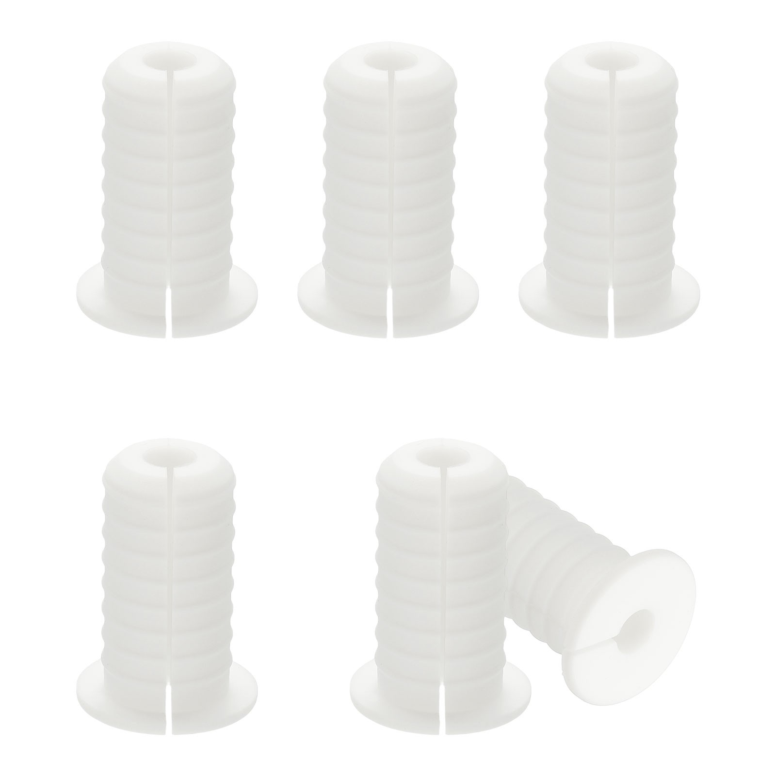6Pcs, 3/4" Wall Grommet Cable Routing Kit for 0.28" 7mm Hole White
