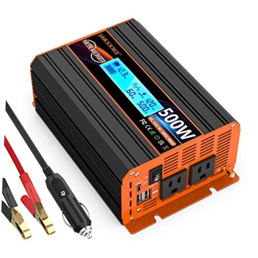 500 Watt Pure Sine Wave Power Inverter 12V DC to 110V 120V Converter PSW-500W
