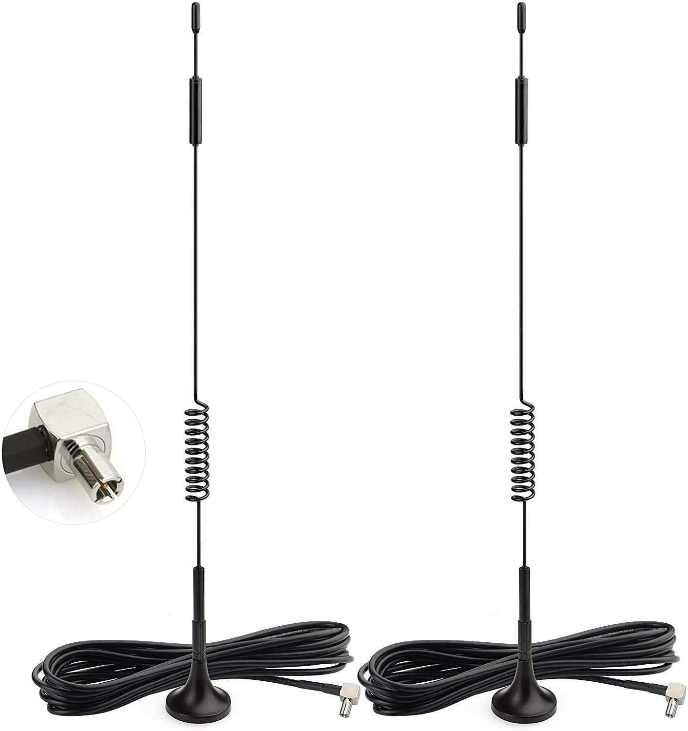 2pcs Bingfu 4G LTE 7dBi Magnetic Base MIMO TS9 Antenna for AT&T T-Mobile MiFi 